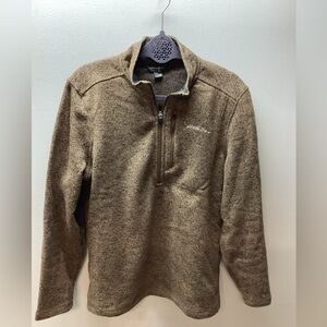 Eddie Bauer Tan Quarter Zip-Up
